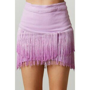 It's a Wrap Ombre Fringe Skirt in Lavender